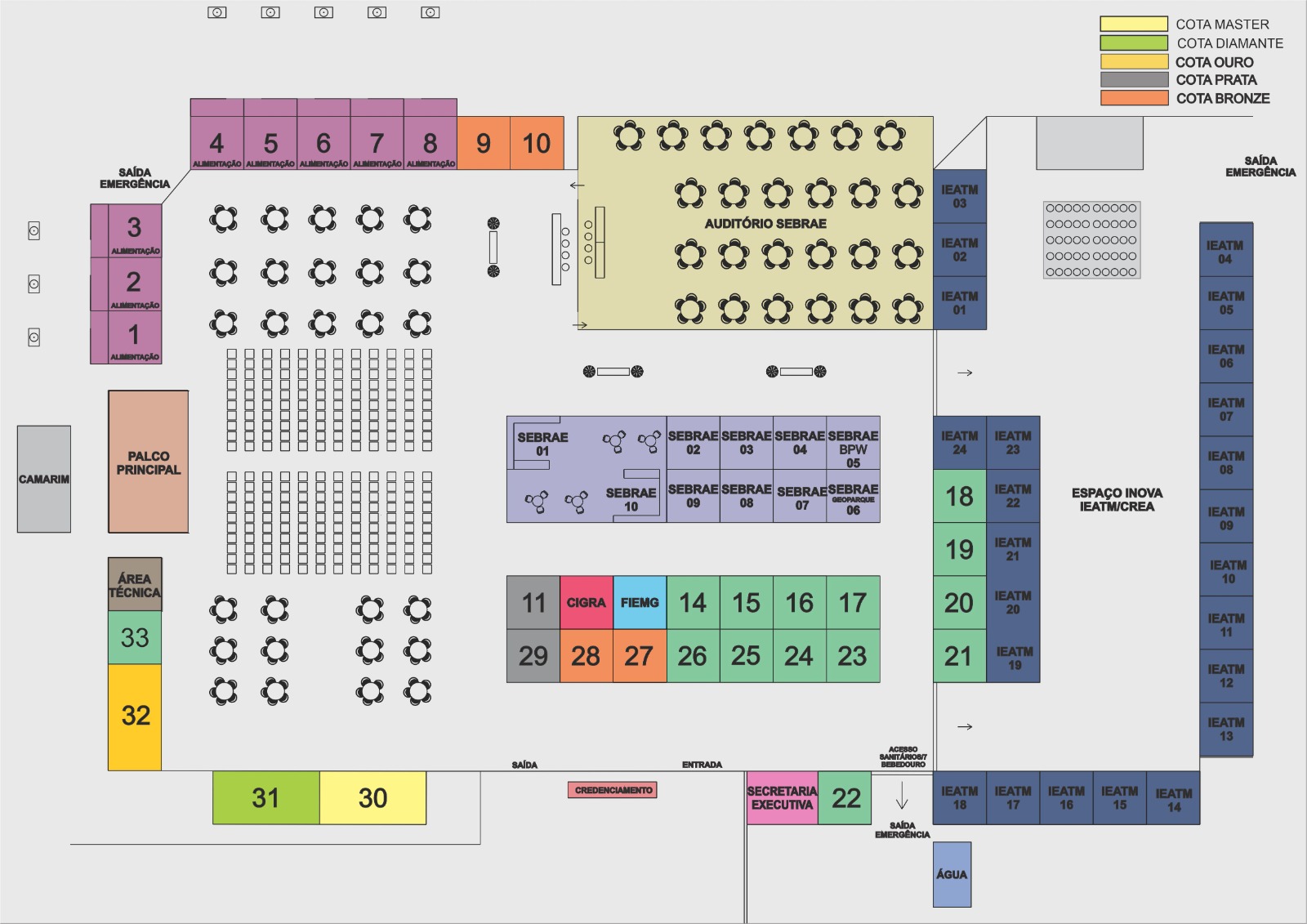 Mapa da 13ª ExpoCigra FIEMG 2025